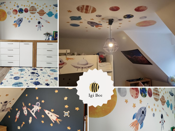 Space wall decals collection