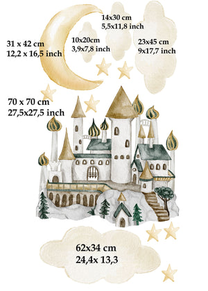 Dragon guardians of the castle wall decals
