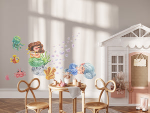 Funny Singing Little Mermaid wall decals