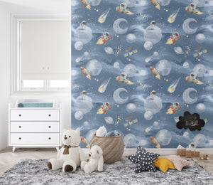 Space Explorer - wallpaper for boy's room