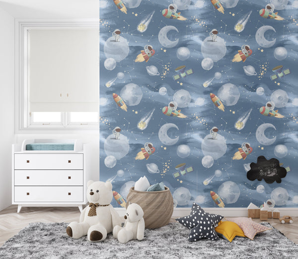 Space Explorer - wallpaper for boy's room