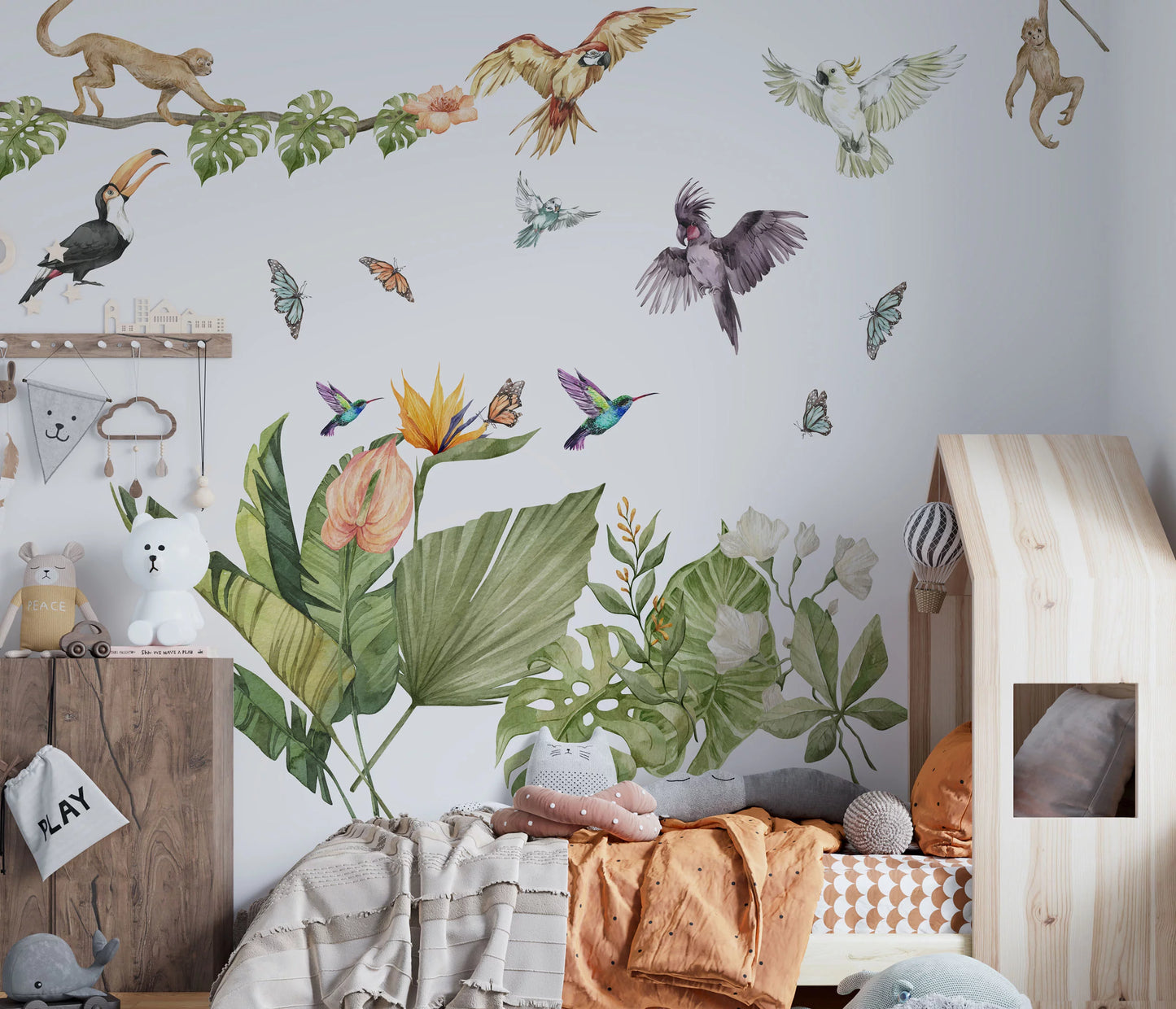 Exotic jungle wall stickers