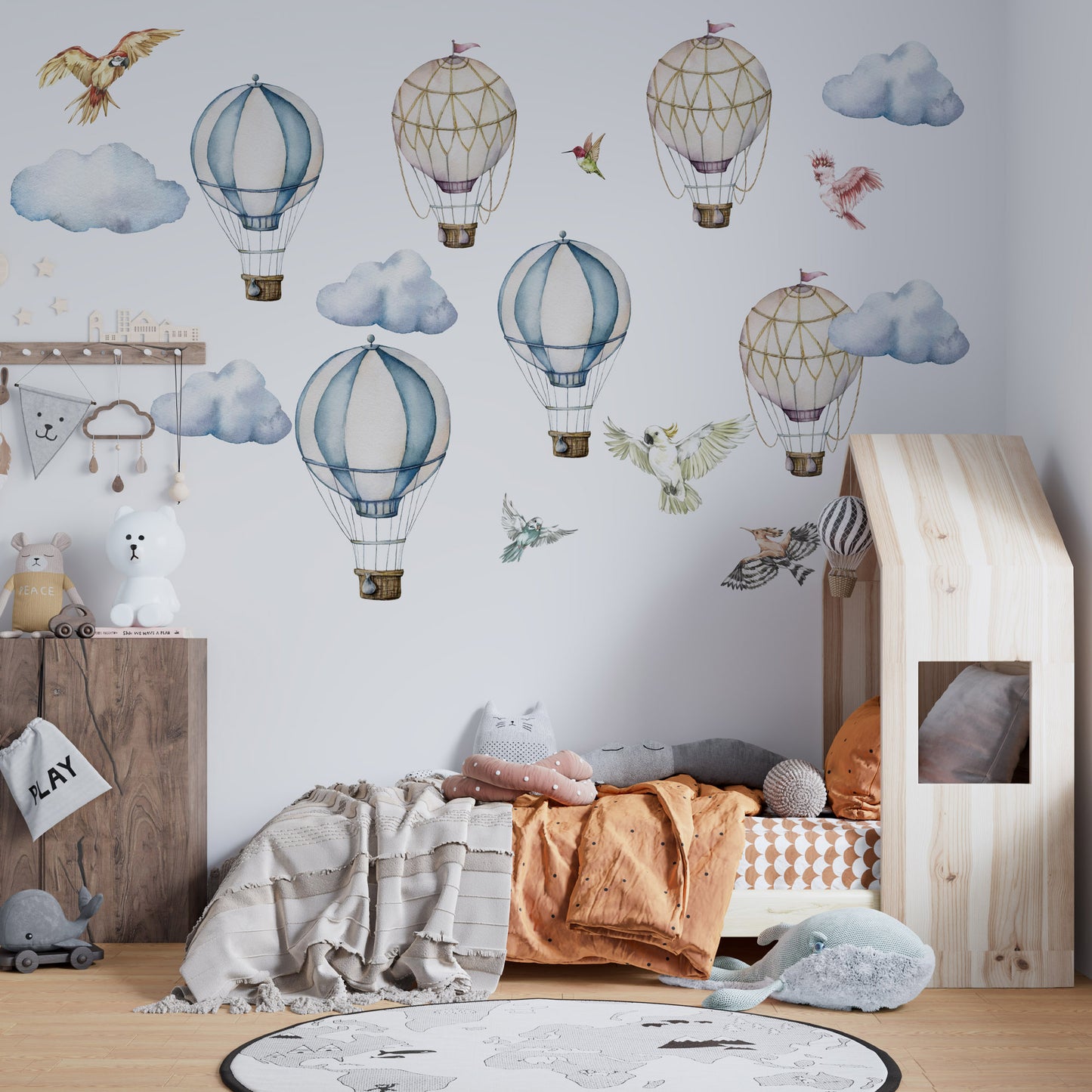 Baby Brachiosaurus and Stegosaurus wall stickers