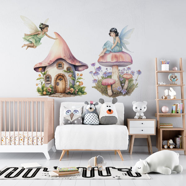 Magical Fairy Wall Stickers – Fairy House & Mushroom