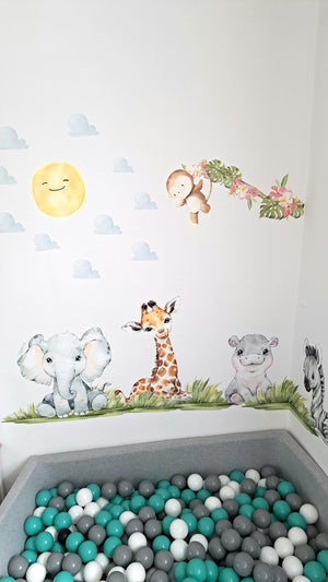 Sweet safari for the little ones - wall stickers collection