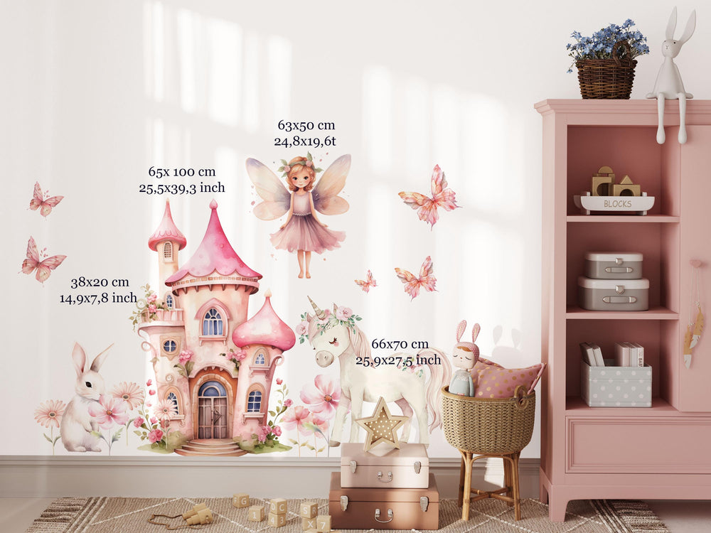 Fairy wall stickers is a wonderful set of fairy wall decals for girls' bedrooms. Create a magical atmosphere in your child's bedroom with wonderful children's room stickers.