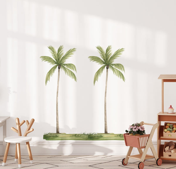 Safari jungle animals and palms walldecals - 3 sheets!