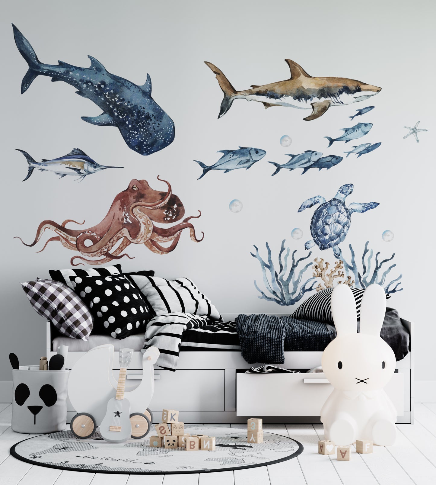 Underwater animals wall stickers