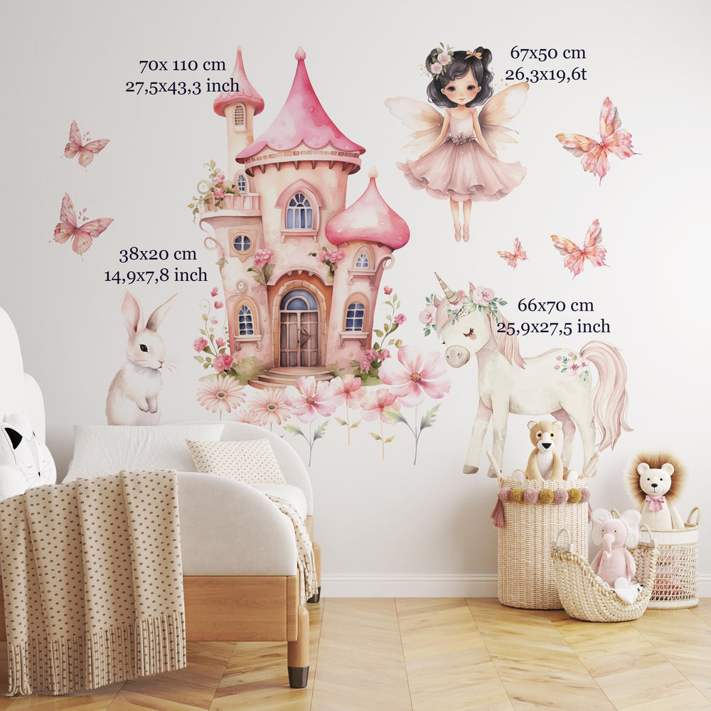 fairy wall stickers, princess wall stickers, fairy wall decal