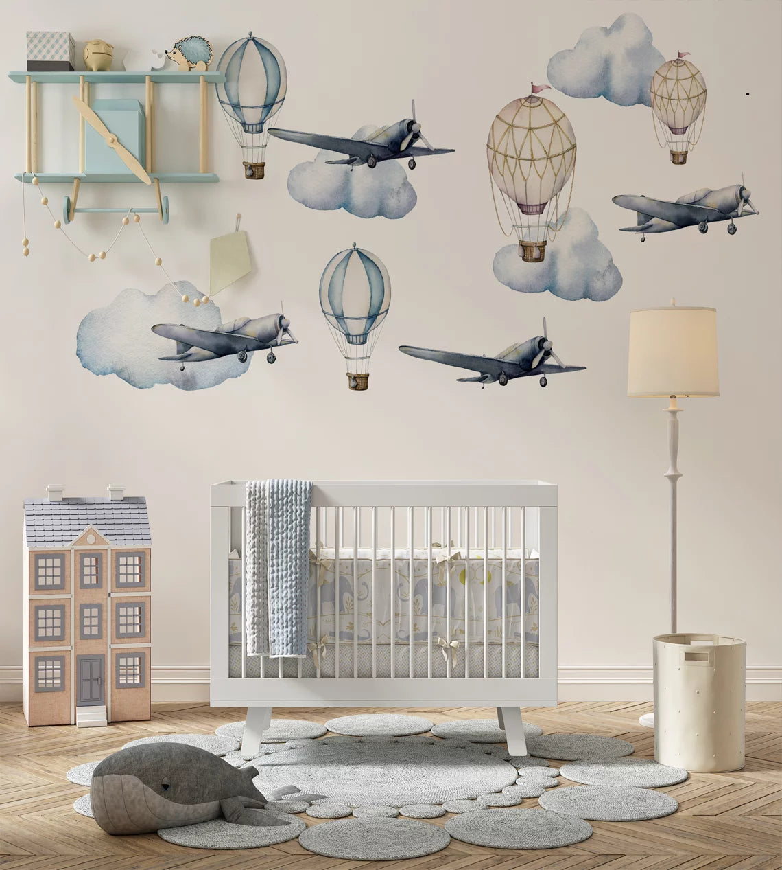 Planes and balloons - wall stickers