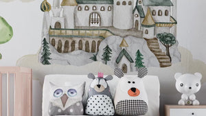 Dragon guardians of the castle wall decals