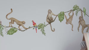 Happy Monkeys - African jungle walldecal set