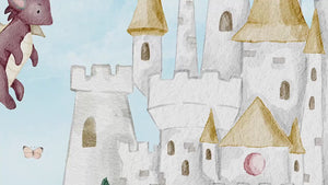 Dragon Castle - Wallmural Fairy Tale Kids Wallpaper