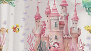 Beautiful mermaids and their underwater castle walldecals