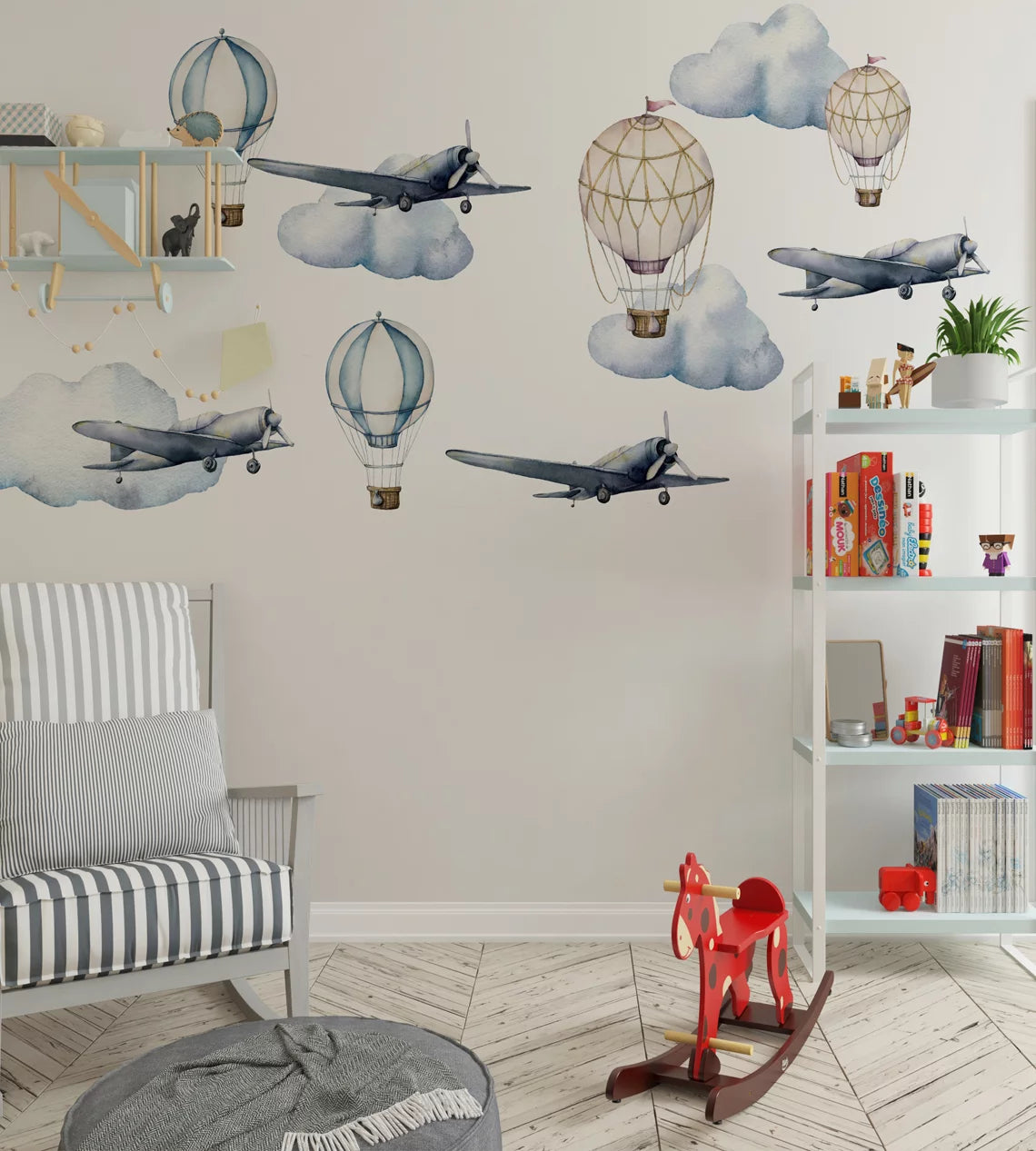 Planes and balloons - wall stickers