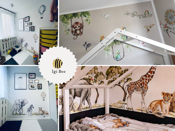 African Safari Wall Decals for Kids | igibee