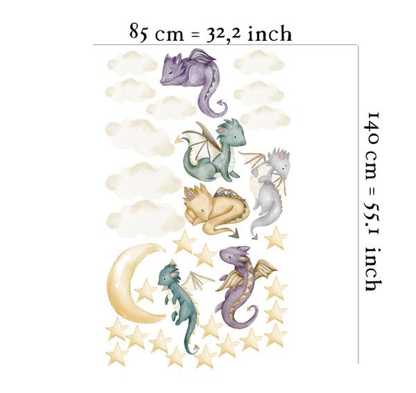 Dragon Stickers for Walls Peel and Stick Decor