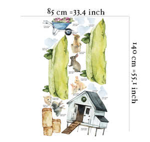 Rabbit farm - animal walldecal collection