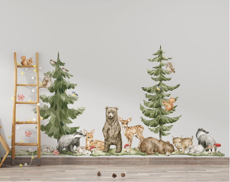 Woodland Friends nursery decoration