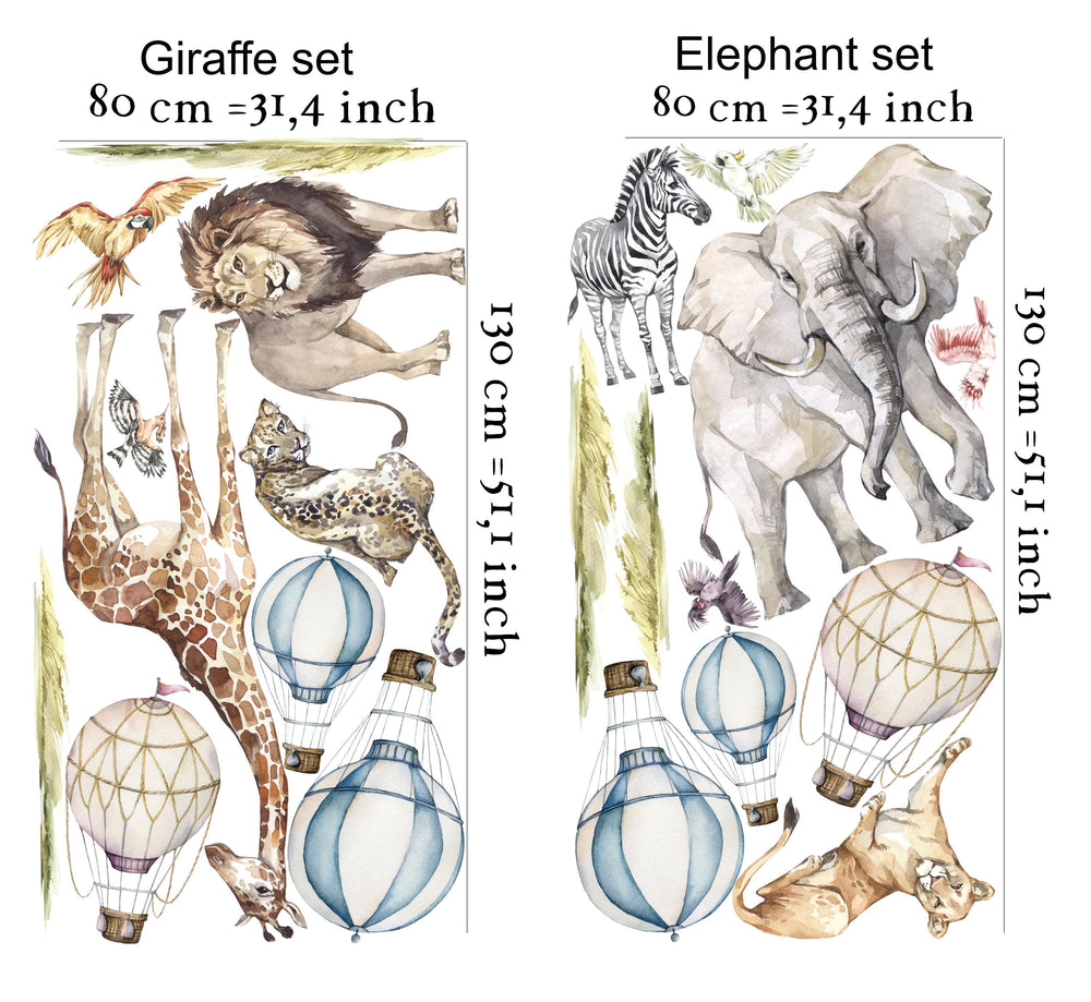 African Safari Animals with Baloons - Big Bundle