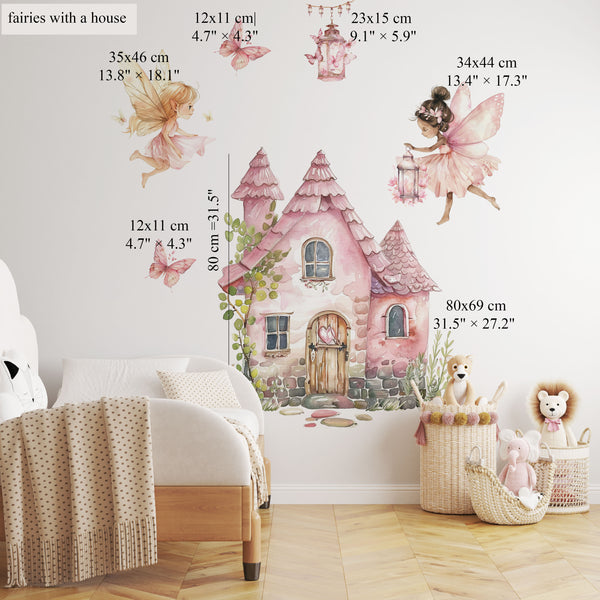 Magical world of fairies wall decals set