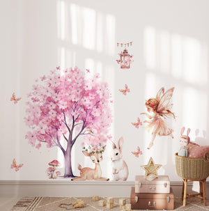 Girls Room Fairy Wall Decals Self-Adhesive Stickers