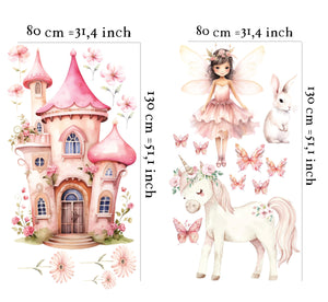 Fairy Vinyl Wall Decals Pastel Fantasy Room Stickers