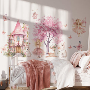 Wandaufkleber mit Märchenprinzessin, für Kinderzimmer, Fantasy-Dekor