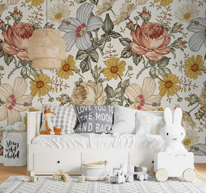 Floral Wallpaper peel and stick