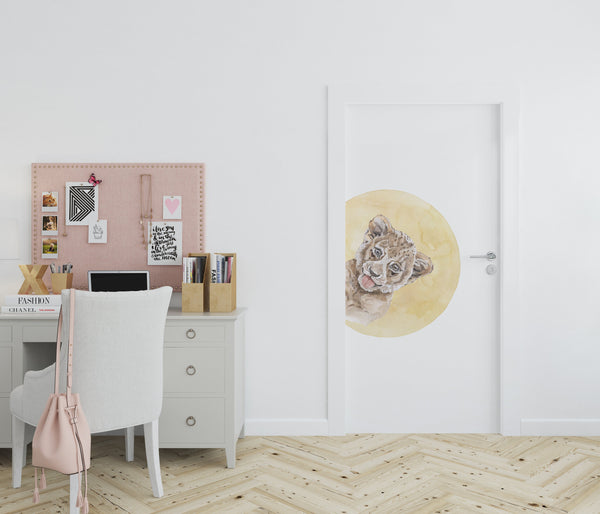 Lion cub - door wallsticker