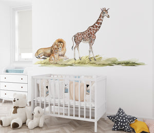 Große Safari-Sammlung afrikanischer Tiere: Löwen, Elefanten, Zebras, Giraffen
