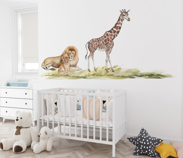 Große Safari-Sammlung afrikanischer Tiere: Löwen, Elefanten, Zebras, Giraffen