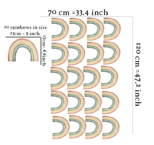20 little rainbows - walldecal set