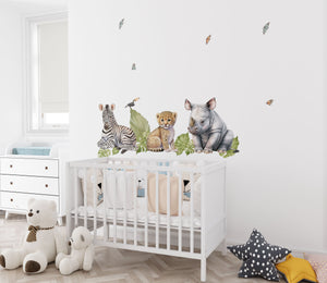 Safari Kinderzimmer Dekor, Safari Wandaufkleber, Safari Wandaufkleber, Dschungel Wandaufkleber, Safari Kinderzimmer Aufkleber, Wandaufkleber Kinder,