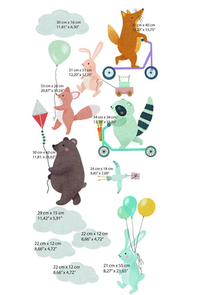 Colorful town of animals - animals sheet
