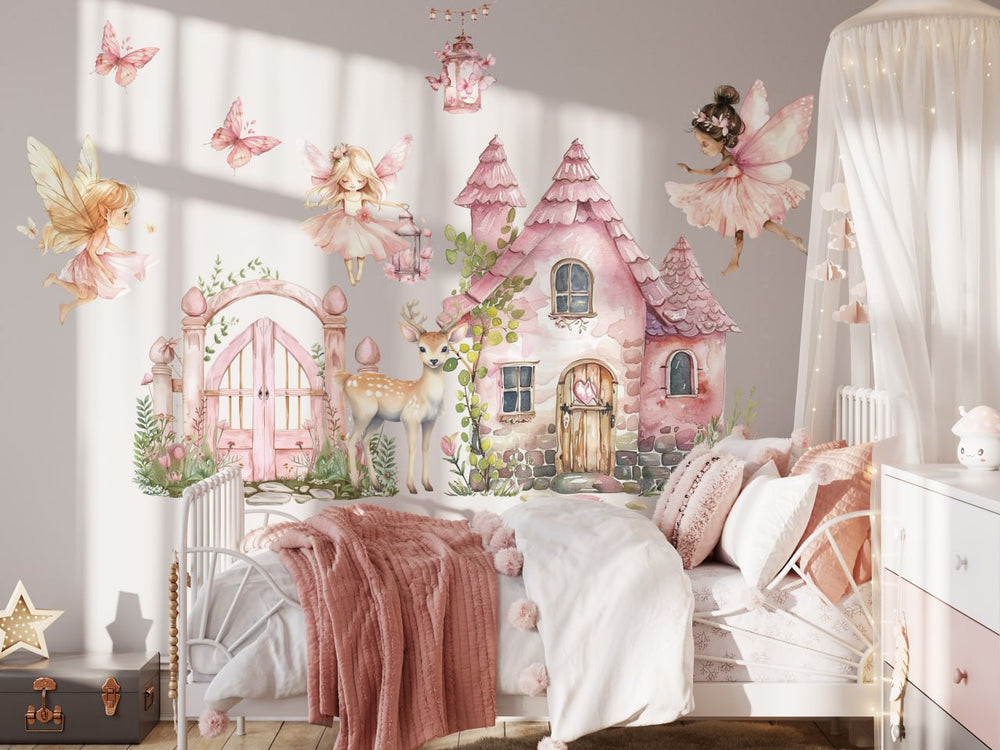 Magical world of fairies wall decals set