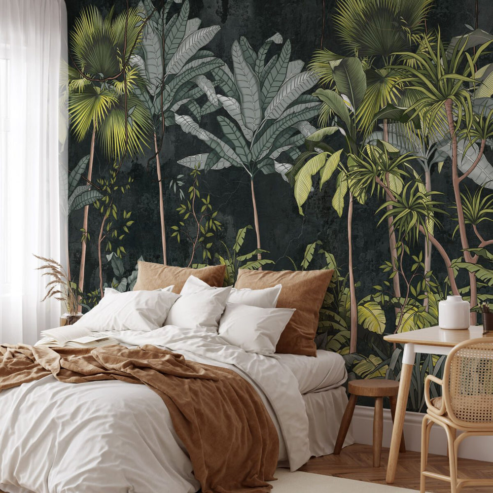 Dark tropical jungle wallpaper by Igibee