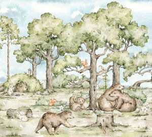 Hide and seek bears wallpaper detail by Igibee