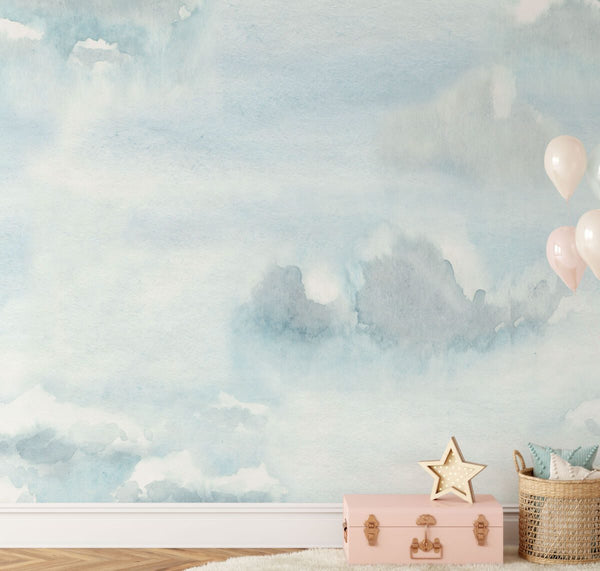 Blue sky clouds wallpaper detail by Igibee