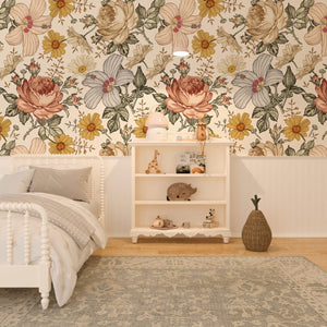 Floral motif self-adhesive wallpaper by Igibee