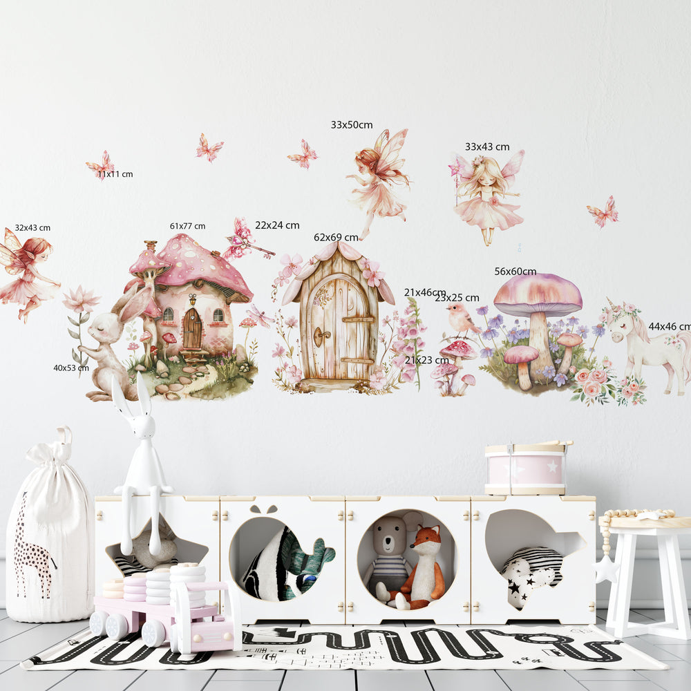 Magical Fairy Wall Stickers Peel and Stick Nursery Decor