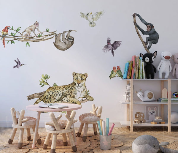 Jungle Animals wall stickers detail