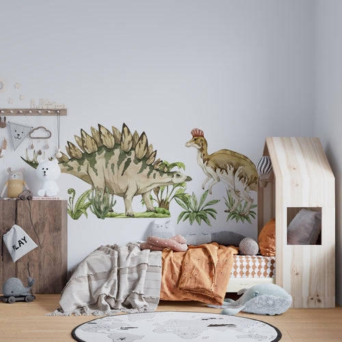 Stegosaurus & Corythosaurus - dinosaur walldecals set by Igibee 