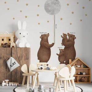 Bear family wall decals for kids room by Igibee