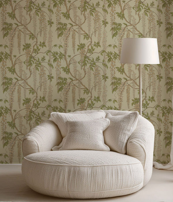 Blooming wisteria wallpaper detail by Igibee