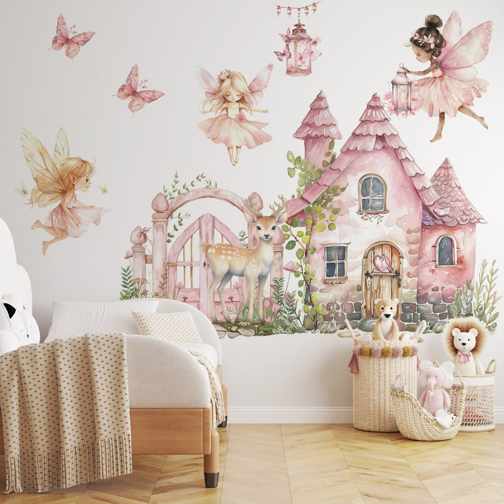 Magical world of fairies wall decals set