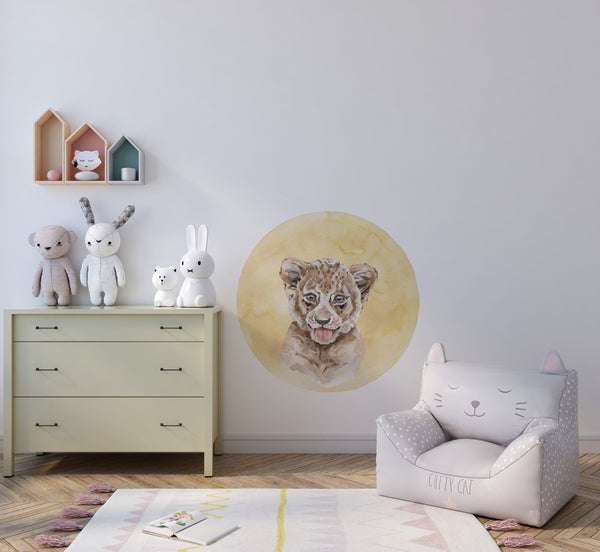 Lion cub - door wallsticker