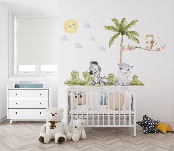 Sweet safari for the little ones - wall stickers collection