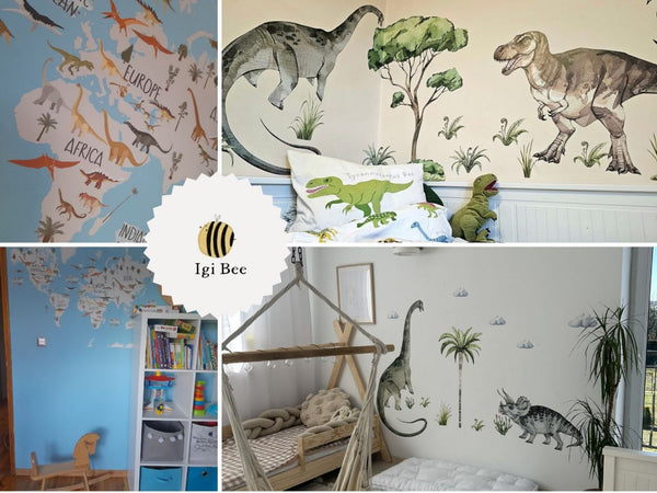 Beautiful clouds wall sticker set - nature elements collection peel and stick decals for kids room by Igibee