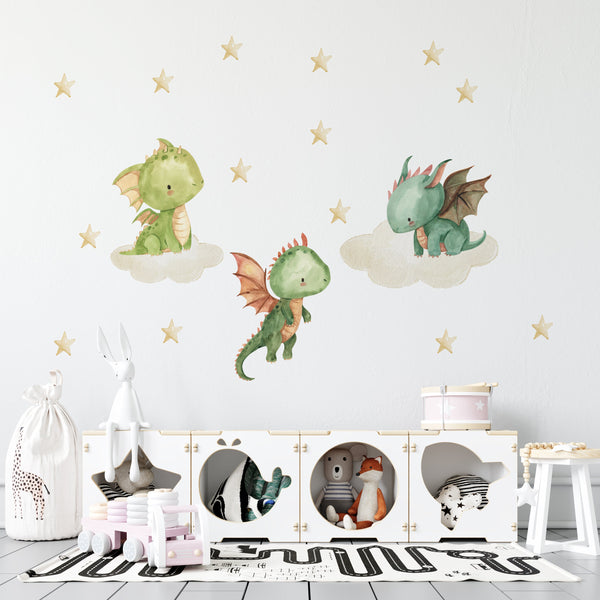 dragons guardians of the castle wall decals